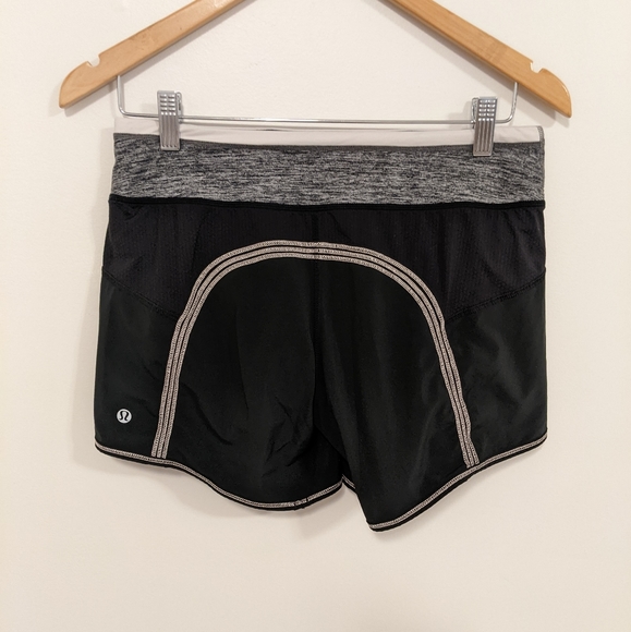Lululemon Run The Fastest Short Black/Heathered Black/Pink Mist 4 - Picture 10 of 16